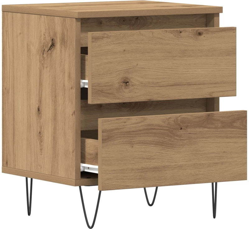 vidaXL Κομοδίνο Artisan Oak 40x35x50 εκ. Κατασκευασμένο ξύλο