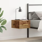 vidaXL Κομοδίνο Τοίχου Παλιό Ξύλο 35x35x20 εκ.