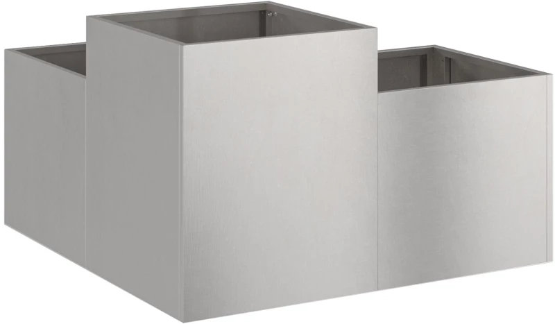 vidaXL Κήπος Γλάστρα 80x80x48 εκ Ανοξείδωτο ατσάλι