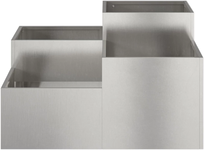 vidaXL Κήπος Γλάστρα 80x80x48 εκ Ανοξείδωτο ατσάλι