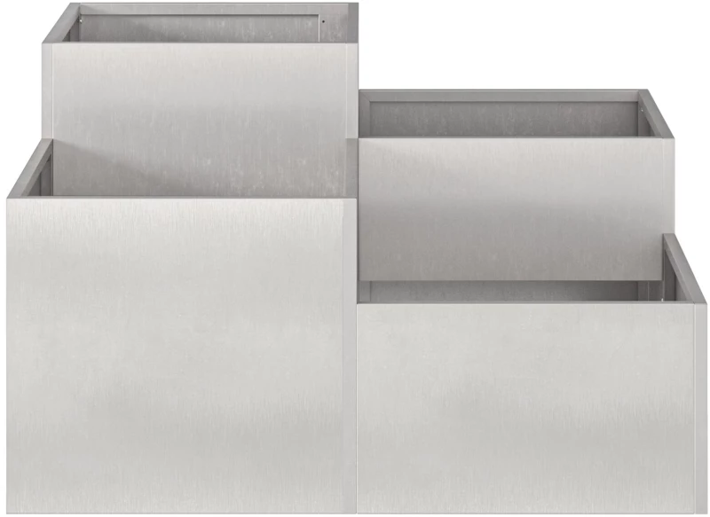 vidaXL Κήπος Γλάστρα 80x80x48 εκ Ανοξείδωτο ατσάλι