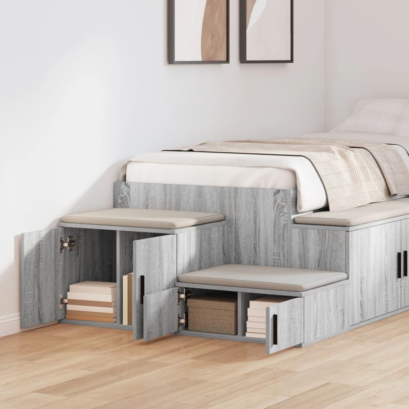 vidaXL Ντουλάπι Αποθήκευσης Γκρι Σονόμα 118x41x40 εκ. Φτιαγμένο από Ξύλο