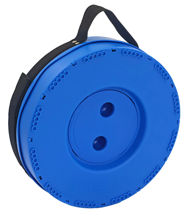 POWERTECH πτυσσόμενο καρεκλάκι HUH-0234, αντοχή έως 250kg, 25.5x45cm, μπλε