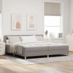 vidaXL Κρεβάτι με Βάση και Στρώμα Ταπέτο 200x200 εκ Ύφασμα