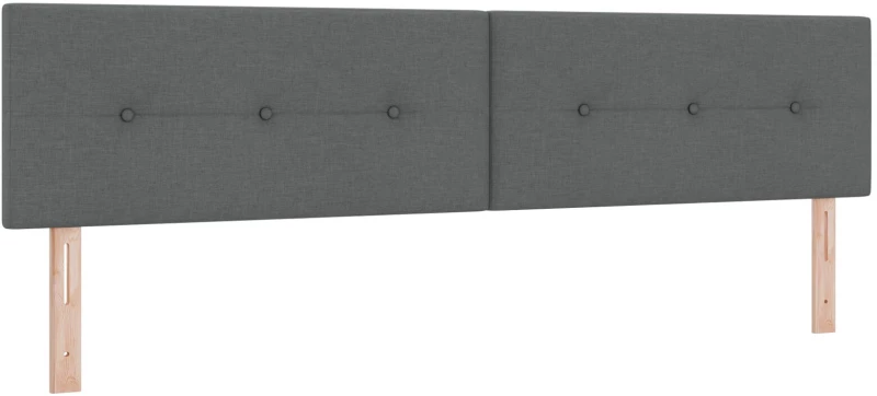vidaXL Kρεβάτι Box Spring με Στρώμα Σκοτεινό Γκρι 200x200 εκ Ύφασμα