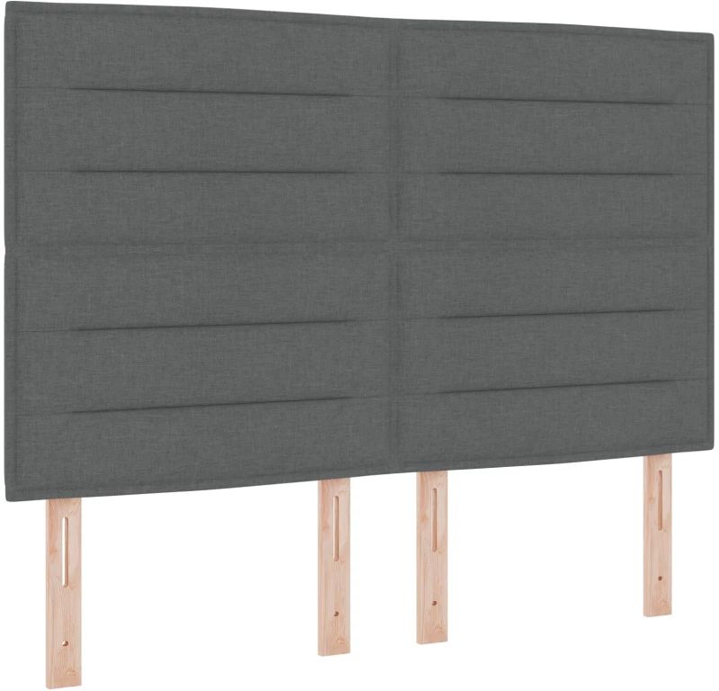 vidaXL Σκούρο Γκρι Κρεβάτι με Στρώμα 140x200 cm Υφασμα
