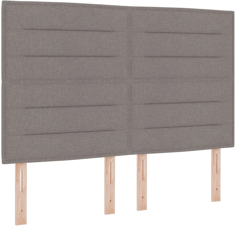 vidaXL Κρεβάτι με Ελατήρια και Στρώμα Μπεζ 140x200 εκ. Ύφασμα