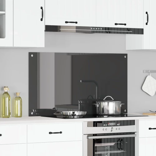 vidaXL Πλακάκι Κουζίνας Σκούρο γκρι 110x60x0,6 εκ. Σκληρυμένο Γυαλί