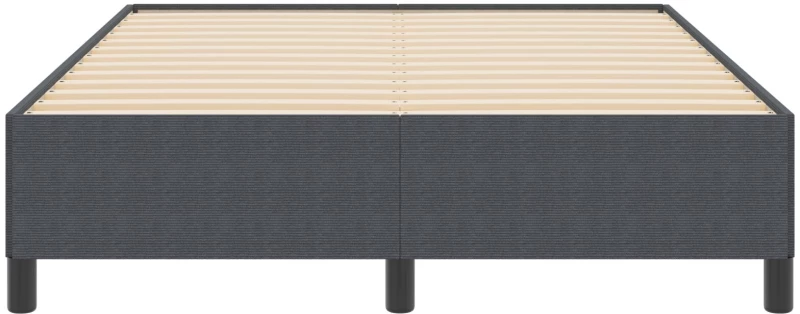 vidaXL Κρεβάτι Γκρι 140x200 εκ από ύφασμα κορ ντ του
