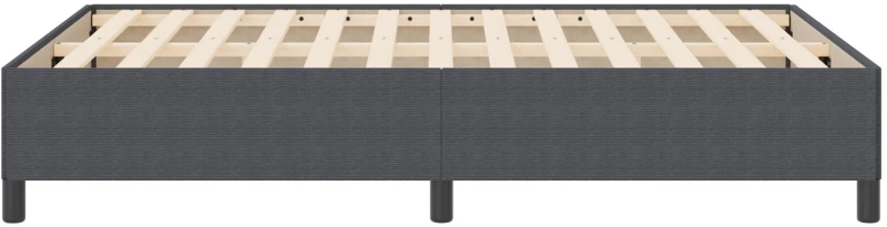 vidaXL Κρεβάτι Γκρι 140x200 εκ από ύφασμα κορ ντ του