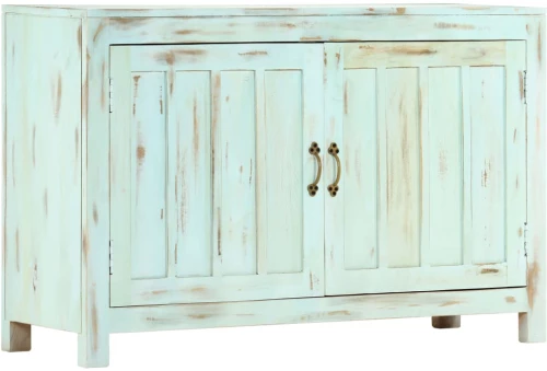 vidaXL Ντουλάπι Γαλάζιο 110 x 35 x 70 εκ. από Μασίφ Ξύλο Μάνγκο
