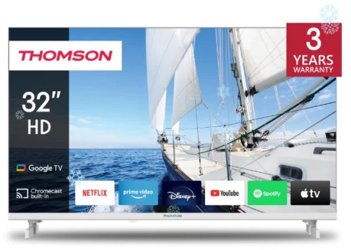 TV Set|THOMSON|32"|Smart/HD|1366x768|Wireless LAN|Bluetooth|Google TV|White|32HG2S14W