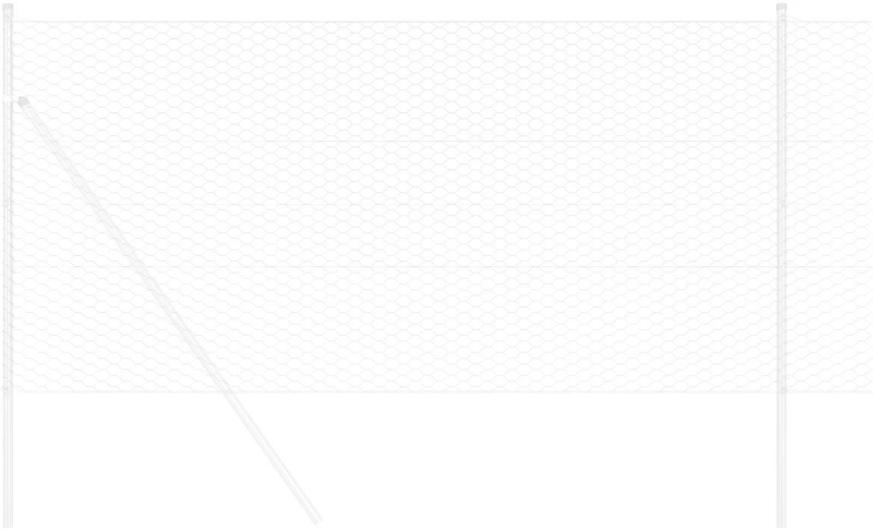 vidaXL Περίφραξη Εξαγώνου 0.6x25 μ Γαλβανισμένο Ατσάλι