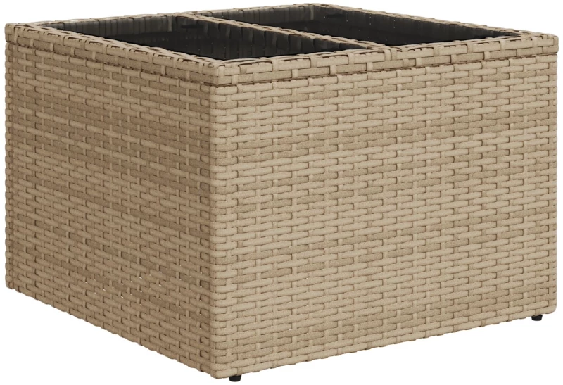 vidaXL Σετ Σαλονιού 8 Τεμαχίων με Μαξιλάρια Μπεζ Πολυ Ρατάν