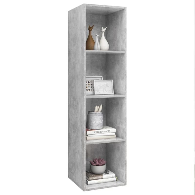 vidaXL Έπιπλο Τηλεόρασης Κρεμαστό Γκρι Σκυρ. 37x37x142,5εκ Επεξ. Ξύλο