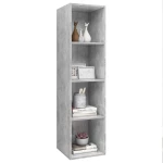 vidaXL Έπιπλο Τηλεόρασης Κρεμαστό Γκρι Σκυρ. 37x37x142,5εκ Επεξ. Ξύλο