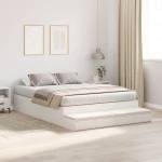 vidaXL Κρεβάτι Αποθήκευσης Λευκό 135x190 εκ.