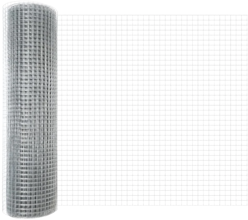vidaXL Γαλβανισμένος Φράχτης με 13 Στύλους 0.6x25 μ Γαλβανισμένος Χάλυβας
