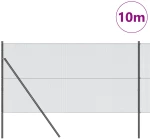 vidaXL Συρματοπλέγμα με 7 Στήλες Γκρί 1.4x10 μμεταλλικού