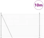 vidaXL Γαλβανισμένος Φράχτης με 7 Στήλες 1.4x10 μ.