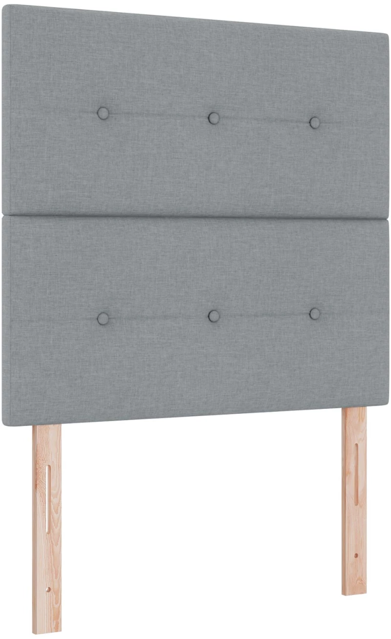 vidaXL Κρεβάτι Box Spring με Στρώμα Ανοιχτό Γκρι 80x200 εκ Υφασμάτινο