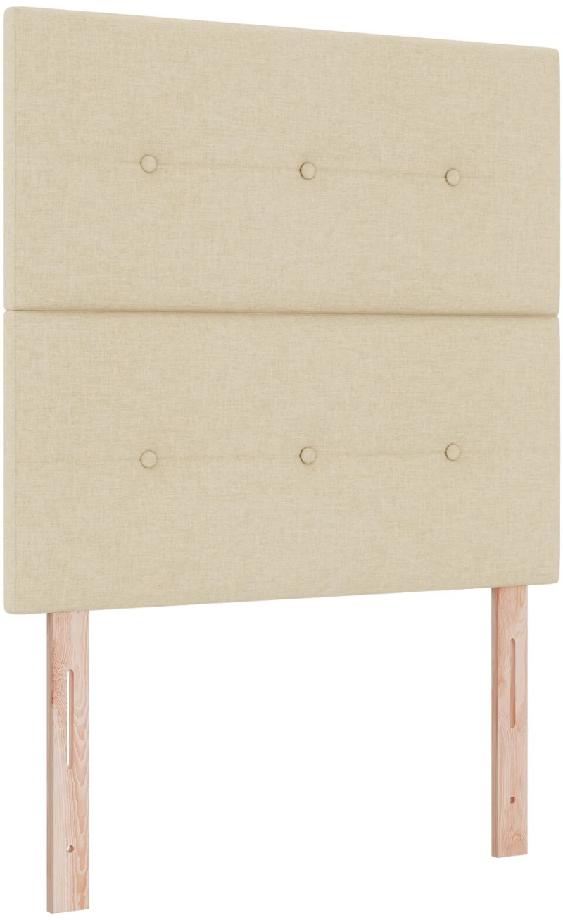 vidaXL Κρεβάτι Box Spring με Στρώμα Κρεμ Μονό Ύφασμα