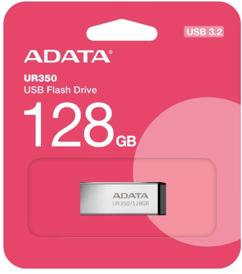MEMORY DRIVE FLASH USB3.2 128G/BLACK UR350-128G-RSR/BK ADATA
