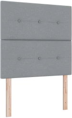 vidaXL Κρεβάτι Box Spring με Στρώμα Ανοιχτό Γκρι Μικρού Διπλού Υφάσματος