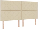 vidaXL Κεφαλάρι Σχεδιασμού Διαμαντιών Κρεμ 180 cm Υφάσματος