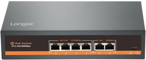 LONGSE PoE switch HT42FA με 4x LAN & 2x WAN θύρες, 10/100Mbps