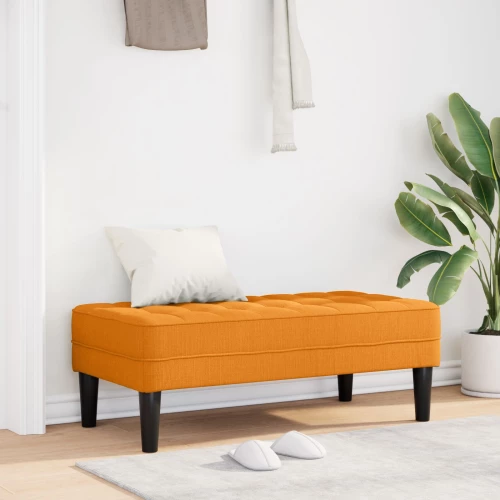 vidaXL Παγκάκι Σκούρο Κίτρινο 113x57x39 εκ. Υφάσμα