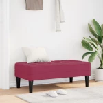 vidaXL Παγκάκι Βαθύ Κόκκινο 113x57x39 εκ. Βελούδο