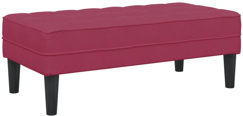 vidaXL Παγκάκι Βαθύ Κόκκινο 113x57x39 εκ. Βελούδο