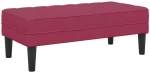 vidaXL Παγκάκι Βαθύ Κόκκινο 113x57x39 εκ. Βελούδο