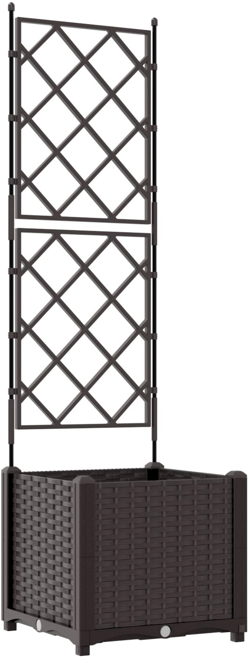 vidaXL Γλάστρα Κήπου με Πλέγμα Καφέ 40x40x143 εκ