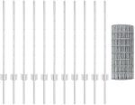 vidaXL Περίφραξη Euro με 11 U Posts Ασημί 0.8x25 m Χάλυβα