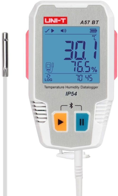 UNI-T ψηφιακό θερμόμετρο & υγρασιόμετρο A57 BT, -40~85 °C, Bluetooth, IP54