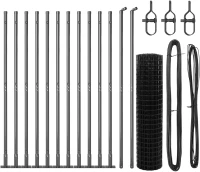 vidaXL Euro Fence Σετ 2 Γκρι Μέταλλο Μεγάλο Ανθεκτικό Euro Fence