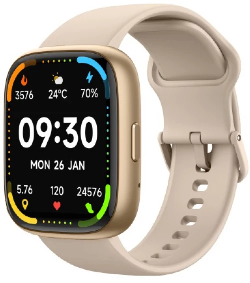 Smartwatch Maxcom Ecowatch 6 1.83" 300 mAh IP68 με Δυνατότητα Κλήσεων Gold