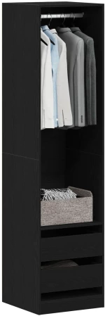 vidaXL Ντουλάπα Μαύρη Δρυς 50x50x200 εκ από Επεξεργασμένο Ξύλο
