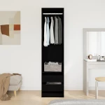 vidaXL Ντουλάπα Μαύρη Δρυς 50x50x200 εκ από Επεξεργασμένο Ξύλο