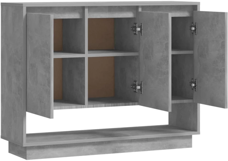 vidaXL Μπουφές Γκρι Σκυροδέματος 97 x 31 x 75 εκ. από Μοριοσανίδα