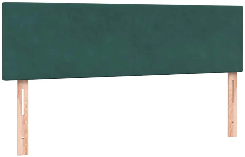 vidaXL Box Spring κρεβάτι με στρώμα σκούρο πράσινο 160x220cm Βελούδινο