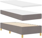 vidaXL Κρεβάτι με Ελατήρια και Στρώμα Ταπέ 80x200 cm Ύφασμα