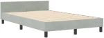 vidaXL Κρεβάτι Φωτεινό Γκρι 120x200 cm Βελούδο