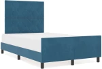 vidaXL Κρεβάτι Δίχτυ Σκούρο Μπλε 120x200 cm Βελούδο