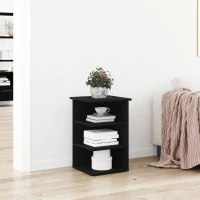 vidaXL Πλευρική Ντουλάπα Μαύρο Δρυς 35x35x55 εκ Επεξεργασμένο ξύλο