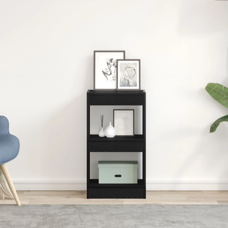 VidaXL Βιβλιοθήκη/Διαίρεση Χώρου Μαύρο Δρυς 40x30x71,5 εκ