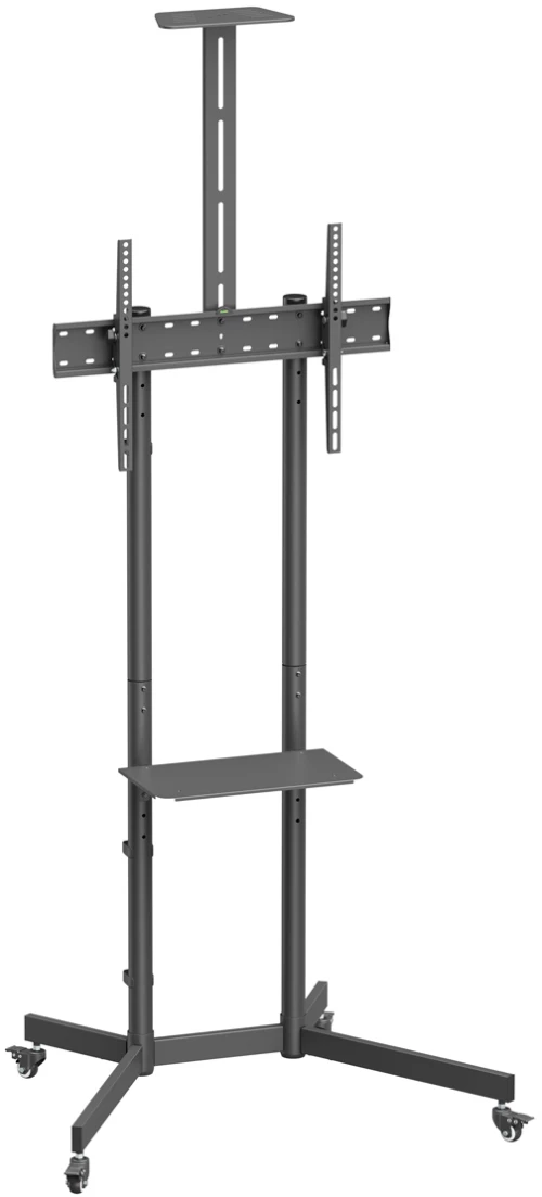 BRATECK βάση τηλεόρασης δαπέδου T1042T, 37-70", έως 45kg, με ράφια & ροδάκια