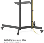 BRATECK βάση τηλεόρασης δαπέδου T1042T, 37-70", έως 45kg, με ράφια & ροδάκια